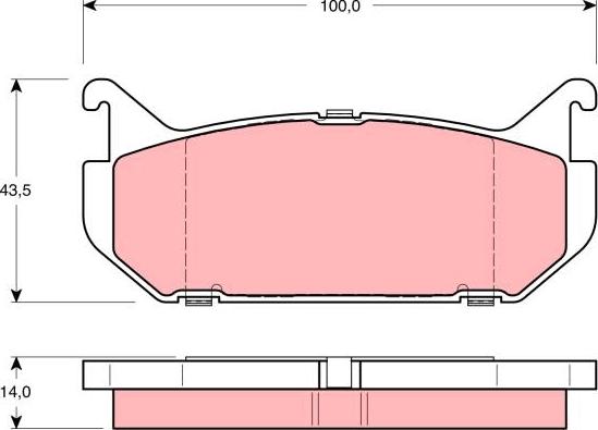 AD 1678RB - Комплект спирачно феродо, дискови спирачки vvparts.bg