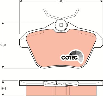 TRW GDB1147 - Комплект спирачно феродо, дискови спирачки vvparts.bg