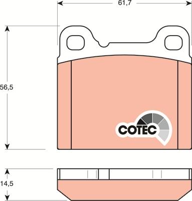 TRW GDB1160 - Комплект спирачно феродо, дискови спирачки vvparts.bg