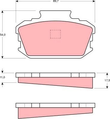 TRW GDB116 - Комплект спирачно феродо, дискови спирачки vvparts.bg