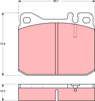 TRW GDB1103 - Комплект спирачно феродо, дискови спирачки vvparts.bg