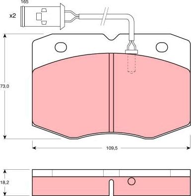 TRW GDB1111 - Комплект спирачно феродо, дискови спирачки vvparts.bg