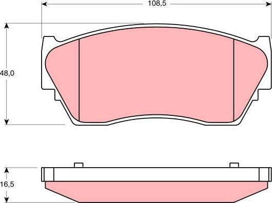 TRW GDB1170 - Комплект спирачно феродо, дискови спирачки vvparts.bg