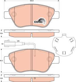 TRW GDB1891 - Комплект спирачно феродо, дискови спирачки vvparts.bg