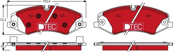 TRW GDB1898DTE - Комплект спирачно феродо, дискови спирачки vvparts.bg