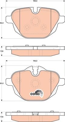 TRW GDB1840 - Комплект спирачно феродо, дискови спирачки vvparts.bg