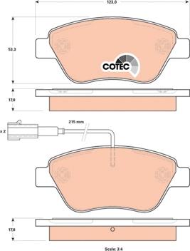 TRW GDB1842 - Комплект спирачно феродо, дискови спирачки vvparts.bg