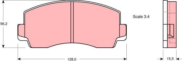 TRW GDB180 - Комплект спирачно феродо, дискови спирачки vvparts.bg