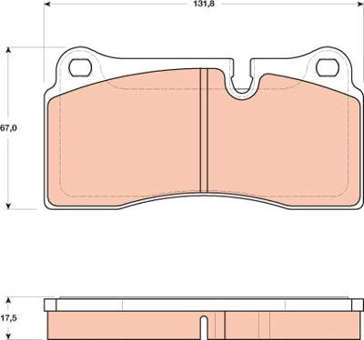 TRW GDB1816 - Комплект спирачно феродо, дискови спирачки vvparts.bg