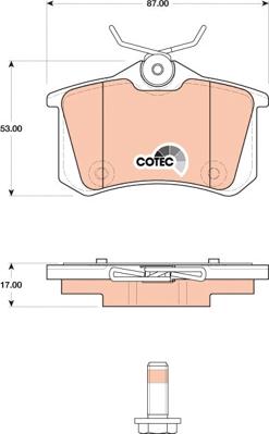 TRW GDB1813 - Комплект спирачно феродо, дискови спирачки vvparts.bg