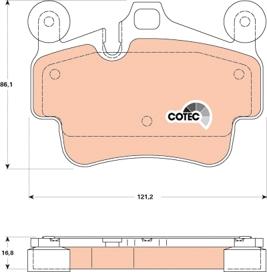 TRW GDB1836 - Комплект спирачно феродо, дискови спирачки vvparts.bg