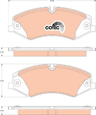 TRW GDB1825 - Комплект спирачно феродо, дискови спирачки vvparts.bg