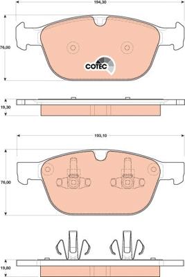 TRW GDB1821 - Комплект спирачно феродо, дискови спирачки vvparts.bg