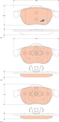 TRW GDB1823 - Комплект спирачно феродо, дискови спирачки vvparts.bg