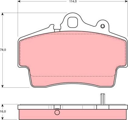 TRW GDB1394 - Комплект спирачно феродо, дискови спирачки vvparts.bg