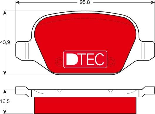 TRW GDB1396DTE - Комплект спирачно феродо, дискови спирачки vvparts.bg