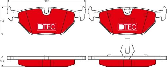 TRW GDB1344DTE - Комплект спирачно феродо, дискови спирачки vvparts.bg