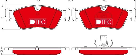 TRW GDB1348DTE - Комплект спирачно феродо, дискови спирачки vvparts.bg