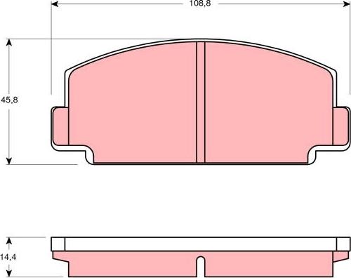 TRW GDB130 - Комплект спирачно феродо, дискови спирачки vvparts.bg