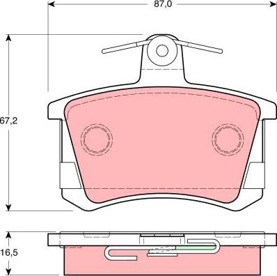 TRW GDB1310 - Комплект спирачно феродо, дискови спирачки vvparts.bg