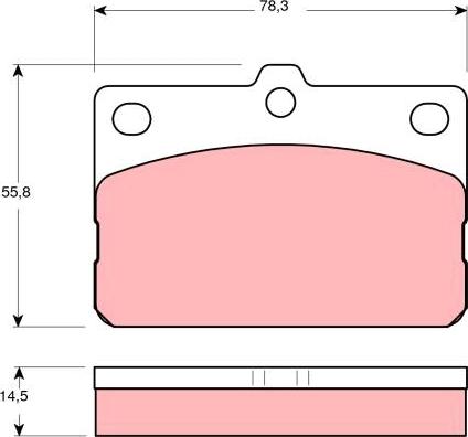 TRW GDB138 - Комплект спирачно феродо, дискови спирачки vvparts.bg