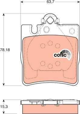 TRW GDB1334 - Комплект спирачно феродо, дискови спирачки vvparts.bg