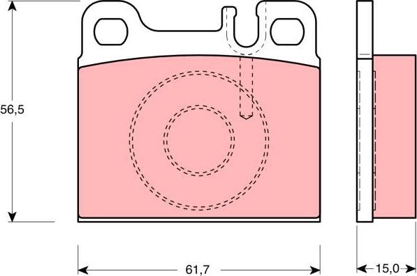 TRW GDB1331 - Комплект спирачно феродо, дискови спирачки vvparts.bg