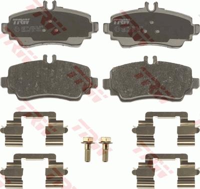 TRW GDB1293 - Комплект спирачно феродо, дискови спирачки vvparts.bg