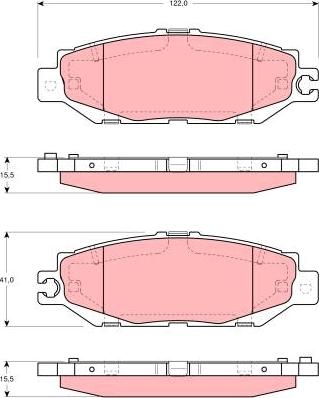 TRW GDB1240 - Комплект спирачно феродо, дискови спирачки vvparts.bg