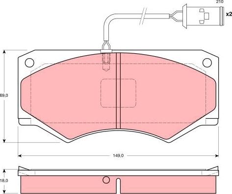 TRW GDB1248 - Комплект спирачно феродо, дискови спирачки vvparts.bg