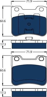 TRW GDB1279BTE - Комплект спирачно феродо, дискови спирачки vvparts.bg