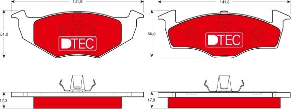 TRW GDB1274DTE - Комплект спирачно феродо, дискови спирачки vvparts.bg