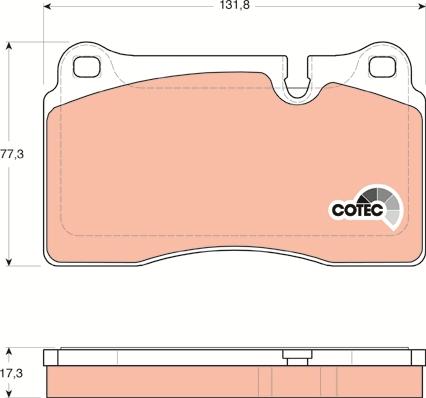 TRW GDB1743 - Комплект спирачно феродо, дискови спирачки vvparts.bg