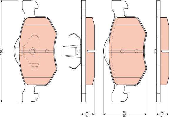 TRW GDB1753 - Комплект спирачно феродо, дискови спирачки vvparts.bg