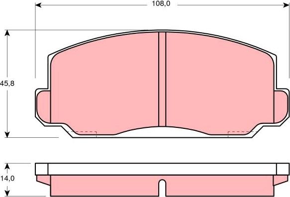 TRW GDB175 - Комплект спирачно феродо, дискови спирачки vvparts.bg