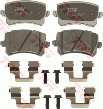 TRW GDB1763 - Комплект спирачно феродо, дискови спирачки vvparts.bg