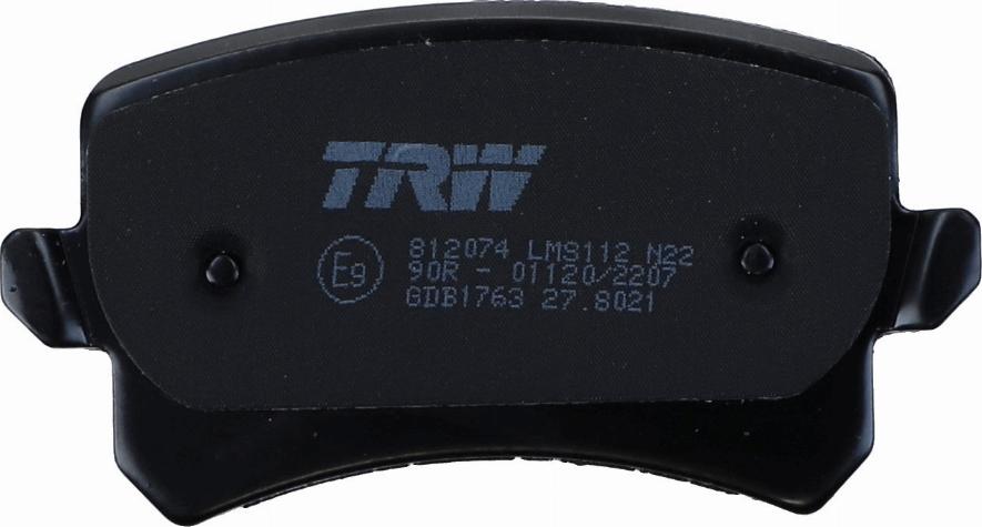 TRW GDB1763 - Комплект спирачно феродо, дискови спирачки vvparts.bg
