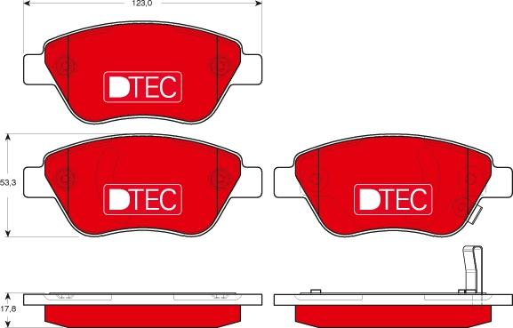 TRW GDB1700DTE - Комплект спирачно феродо, дискови спирачки vvparts.bg