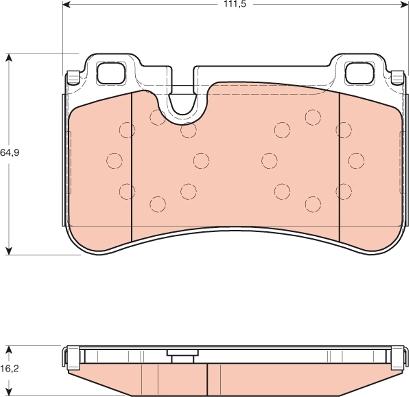 LPR 5P2084 - Комплект спирачно феродо, дискови спирачки vvparts.bg