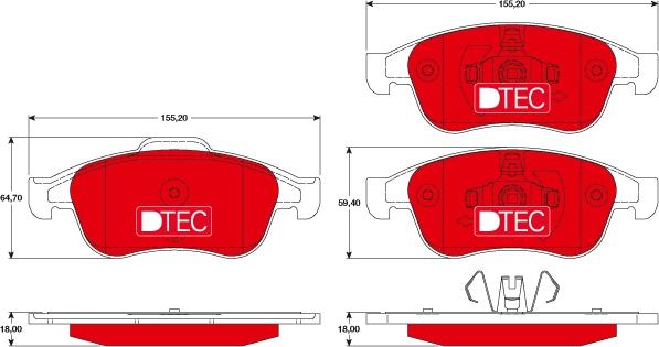 TRW GDB1789DTE - Комплект спирачно феродо, дискови спирачки vvparts.bg