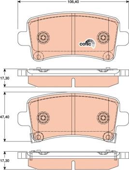 TRW GDB1784 - Комплект спирачно феродо, дискови спирачки vvparts.bg