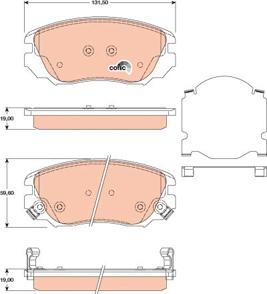 TRW GDB1782 - Комплект спирачно феродо, дискови спирачки vvparts.bg