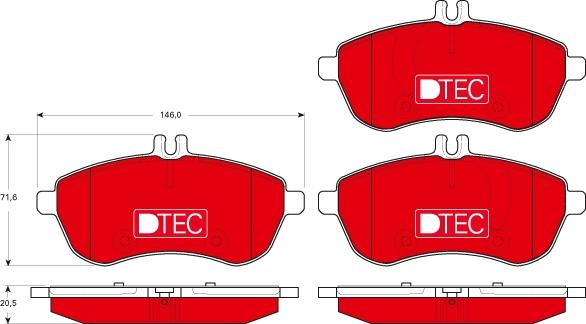 TRW GDB1736DTE - Комплект спирачно феродо, дискови спирачки vvparts.bg