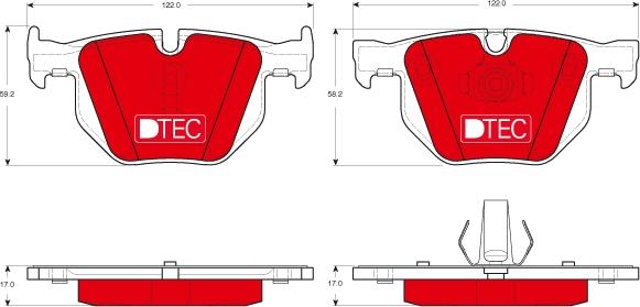 TRW GDB1730DTE - Комплект спирачно феродо, дискови спирачки vvparts.bg