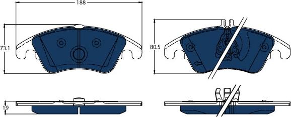 TRW GDB1737BTE - Комплект спирачно феродо, дискови спирачки vvparts.bg