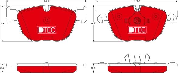 TRW GDB1726DTE - Комплект спирачно феродо, дискови спирачки vvparts.bg