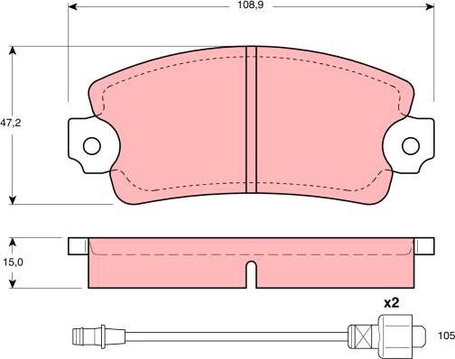 TRW GDB172 - Комплект спирачно феродо, дискови спирачки vvparts.bg