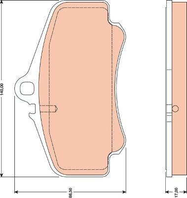 TRW GDB1777 - Комплект спирачно феродо, дискови спирачки vvparts.bg