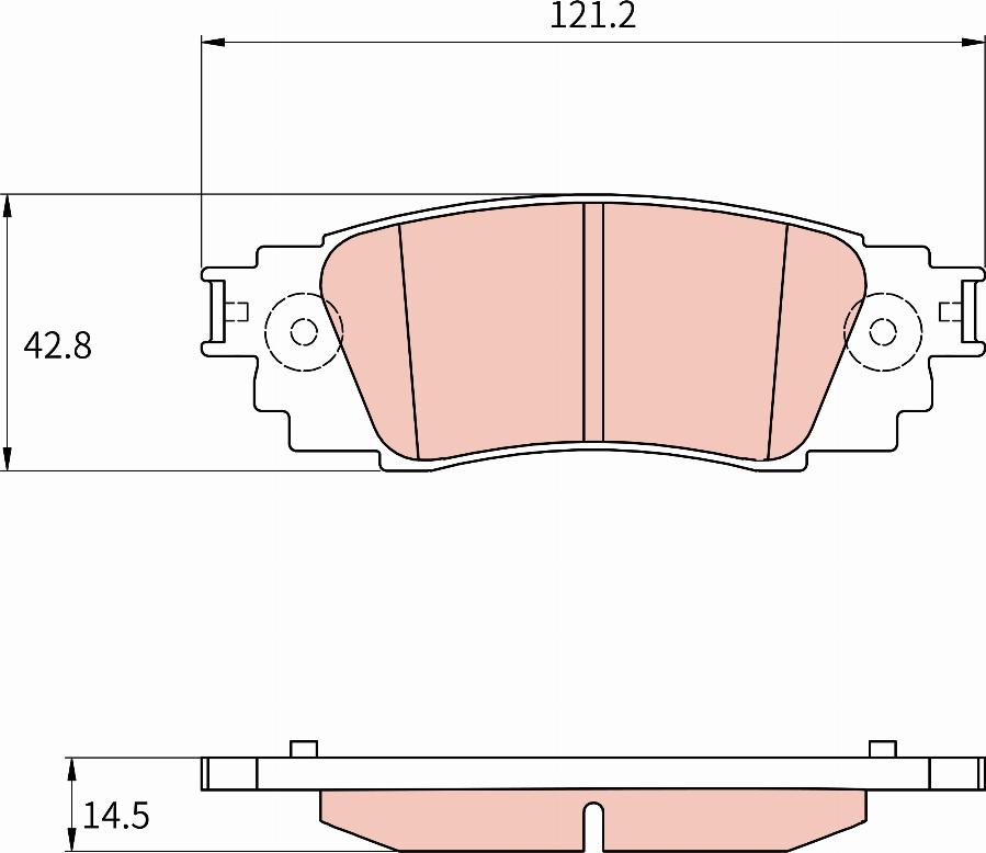 TRW GDB8968AT - Комплект спирачно феродо, дискови спирачки vvparts.bg