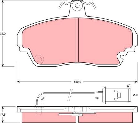 TRW GDB851 - Комплект спирачно феродо, дискови спирачки vvparts.bg